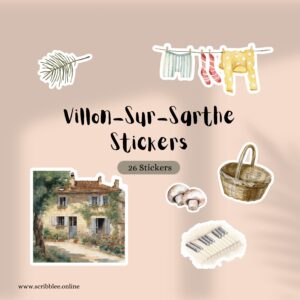 a set of 26 digital stickers themed on the novel the invisible life of addie larue by v e schwab - scribblee